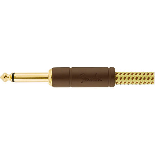Fender Deluxe Series Straight to Angle Instrument Cable 10 ft. Black Tweed