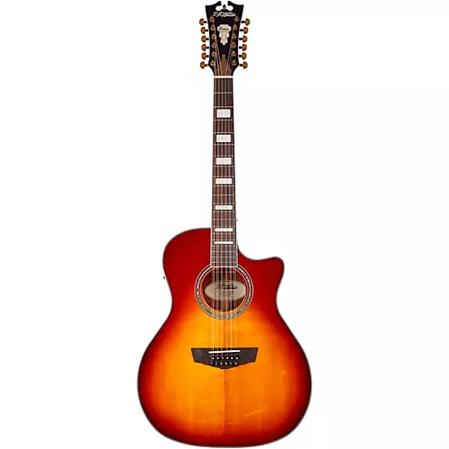D'Angelico Premier Series Fulton Cutaway Grand Auditorium 12-string Acoustic-Electric Guitar Iced Tea Burst