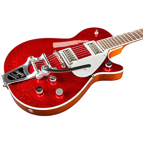 Gretsch Guitars G6129T Players Edition Jet FT With Bigsby Electric Guitar Red Sparkle