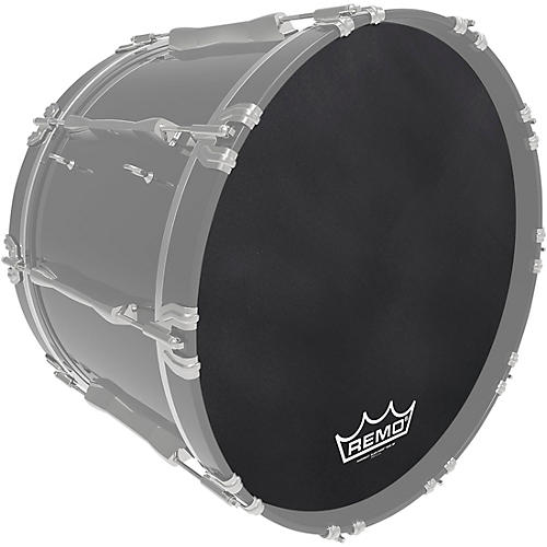 Remo Powermax Black Suede Crimplock Bass Drum Head 20 in.