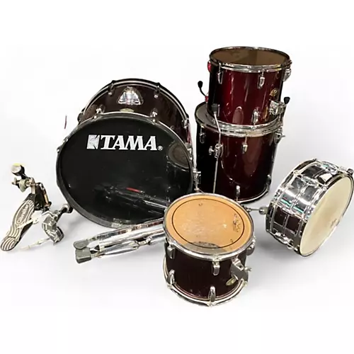 Used TAMA 5 piece SWINGSTAR Cherry Drum Kit Cherry