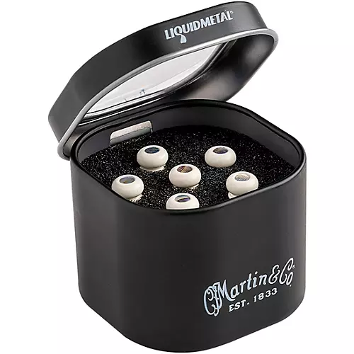 Martin Luxe Liquidmetal Bridge Pin Set Bone Pearl