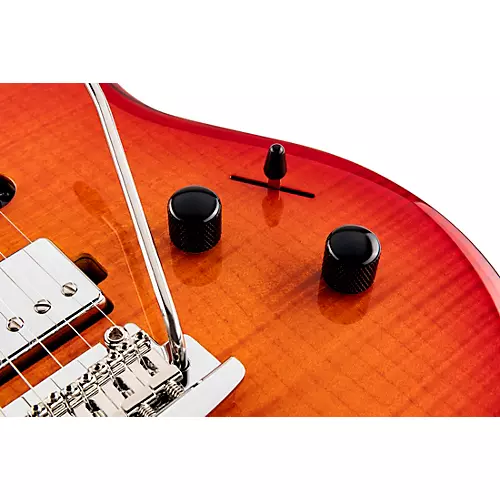 Ernie Ball Music Man Luke 3 HSS Flame Maple Top Rosewood Fingerboard Electric Guitar Cherry Burst