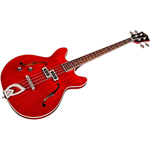Guild Starfire I Bass Semi-Hollow Short Scale Double-Cut Left-Handed Bass Guitar Cherry Red