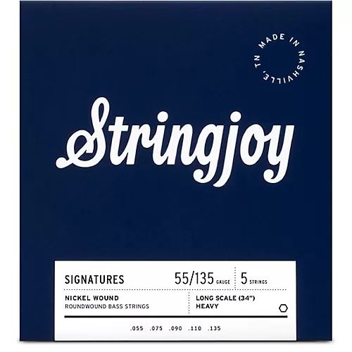 Stringjoy Signatures 5 String Long Scale Nickel Wound Bass Guitar Strings 50 - 130
