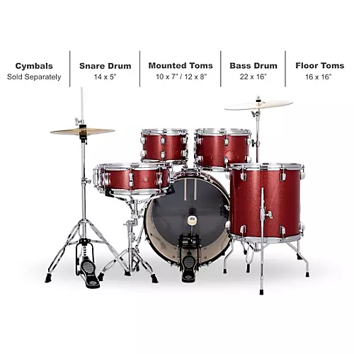 Ludwig Accent 5-Piece Drum Kit With 22