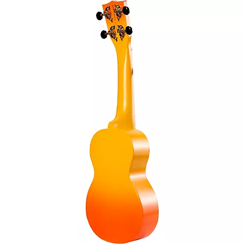 Mahalo Hibiscus Flower Soprano Ukulele Orange