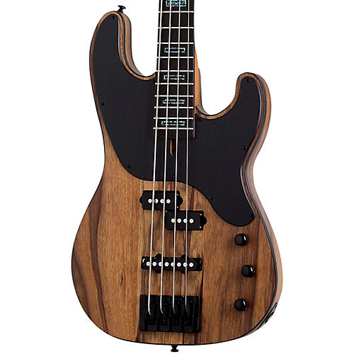 Schecter Guitar Research Model-T 4 Exotic Black Limba Electric Bass Satin Natural