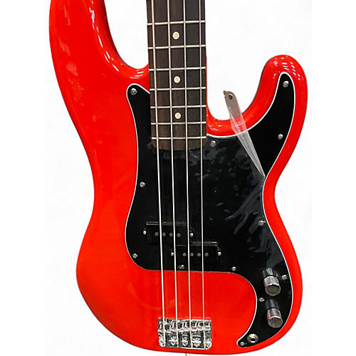 Used Fender Standard Precision Bass Orange Electric Bass Guitar Orange