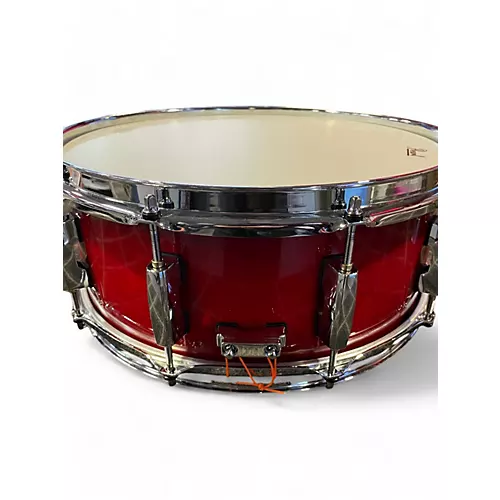 Used Pearl 14X5.5 Session Studio Classic Snare Red Drum Red 211