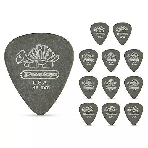 Dunlop Tortex Pitch Black Standard Guitar Picks 1 Dozen .60 mm