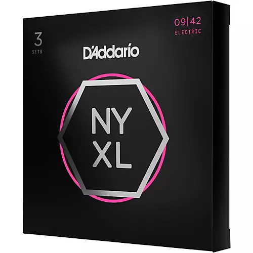 D'Addario NYXL0942 Super-Light 3-Pack Electric Guitar Strings