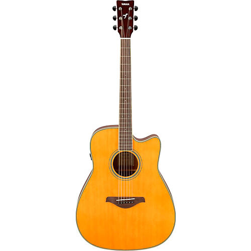 Yamaha FGC-TA TransAcoustic Dreadnought Cutaway Acoustic-Electric Guitar Black