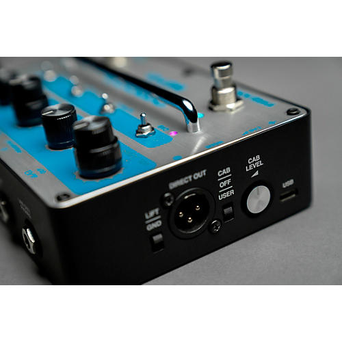 Ampeg SGT-DI Blue Line Anniversary Edition All-in-One Bass Box Effects Pedal Silver and Blue