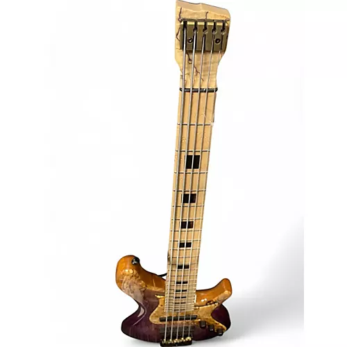 Used 2024 Brubaker NBS-USA-5 Headless Purple Haze Electric Bass Guitar Purple Haze