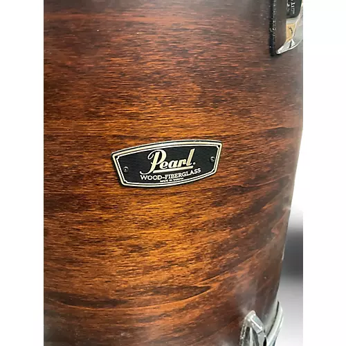 Used Pearl 5 Piece Wood Fiberglass Shellpack Cocoa Burst Drum Kit Cocoa Burst