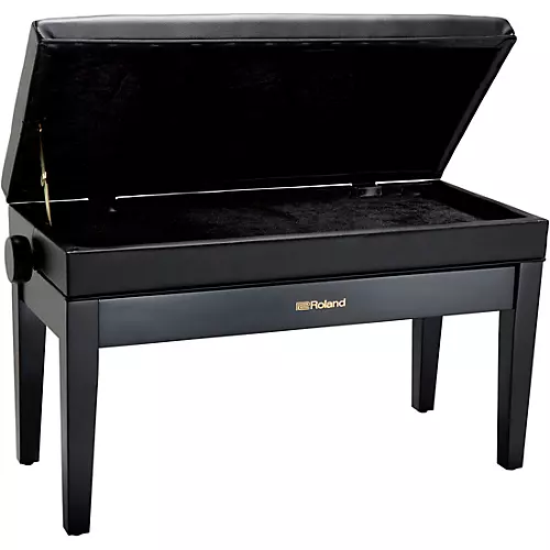 Roland RPB-D400-US Piano Bench, Duet Size, Vinyl Seat Polished Ebony