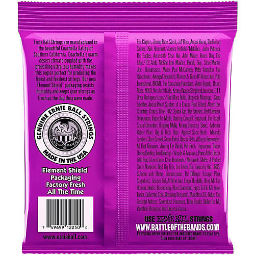 Ernie Ball P02250 Classic Pure Nickel Power Slinky Electric Guitar Strings 11-48