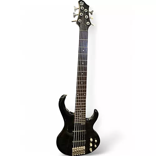 Used 2010s Ibanez BTB406 6 String Trans Black Electric Bass Guitar Trans Black