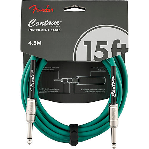 Fender Straight to Straight Instrument Contour Cable 15 ft. Inca Silver