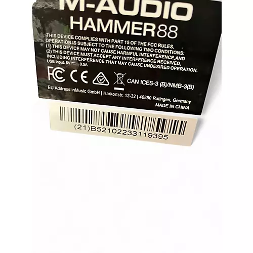 Used M-Audio Hammer 88 Digital Piano