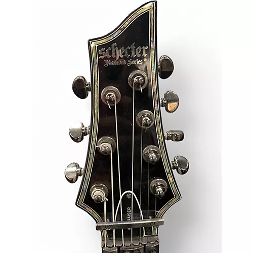 Used Schecter Guitar Research Hellraiser C7 Floyd Rose White Solid Body Electric Guitar White