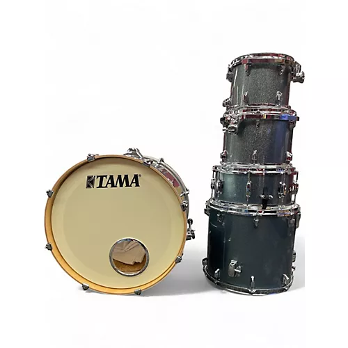 Used TAMA 5 Piece superstar classic Blue Drum Kit Blue