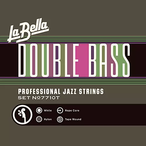 LaBella Double Bass White Nylon Tape Wound String Set for Baby Bass