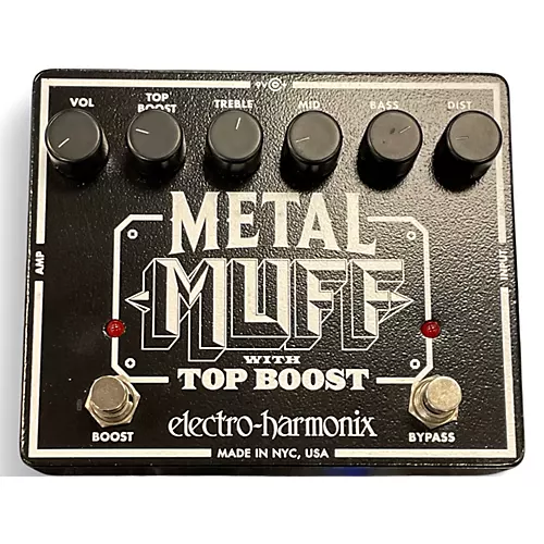Used Electro-Harmonix Metal Muff Distortion With Top Boost Effect Pedal