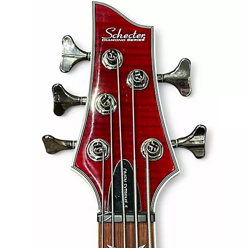 Used Schecter Guitar Research Omen Extreme 5 String Gloss Natural Electric Bass Guitar Gloss Natural