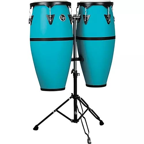 LP Discovery Conga Set with Double Conga Stand 10 and 11 in. Race Car Blue