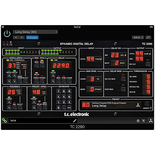 TC Electronic TC2290-DT Dynamic Delay Plug-in with Dedicated Hardware Interface
