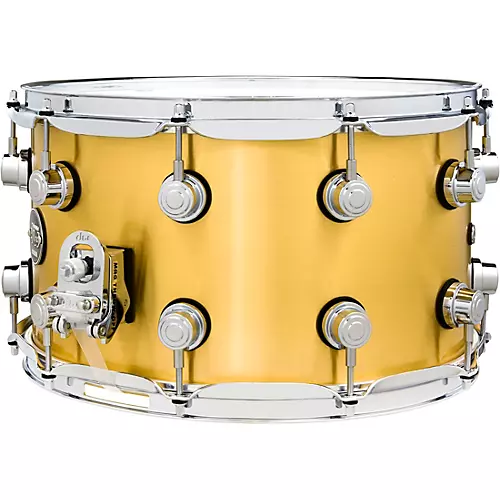 DW Performance Series 1 mm Polished Brass Snare Drum 14 x 6.5 in.