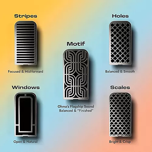 Ohma World Stripes Ribbon Microphone Black & Black