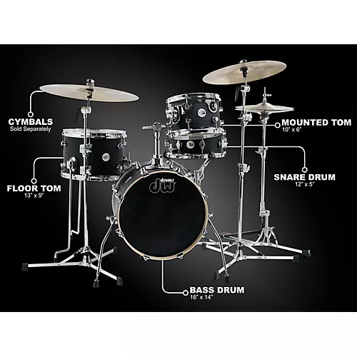 DW Design Series Mini-Pro 4-Piece Shell Pack With 16
