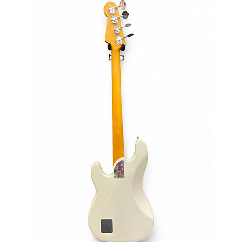 Used 2023 Fender American Ultra Precision Bass Pearl White Electric Bass Guitar Pearl White