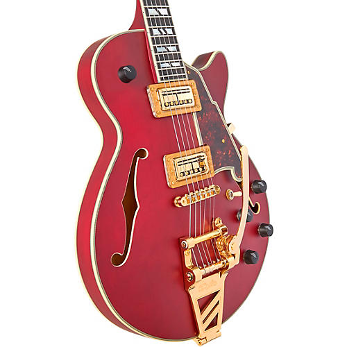 D'Angelico Deluxe Bobby Weir 3 Semi-Hollow Electric Guitar Satin Trans Wine