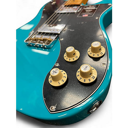 Used Fender American Professional Telecaster Deluxe Miami Blue Solid Body Electric Guitar Miami Blue