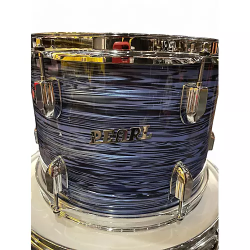 Used Pearl 3 piece President Ocean Ripple Drum Kit Ocean Ripple