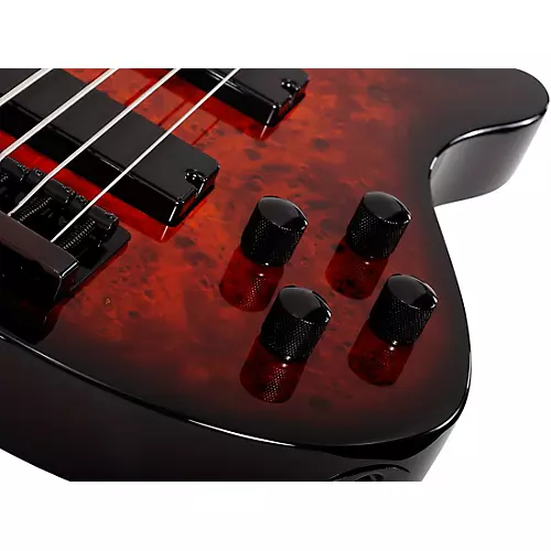 Schecter Guitar Research C-5 Standard 5-String Electric Bass Guitar Tobacco Burl