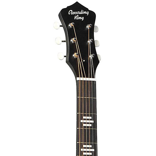 Recording King Dirty 30s 7 Single 0 RPS-7 Acoustic Guitar Black