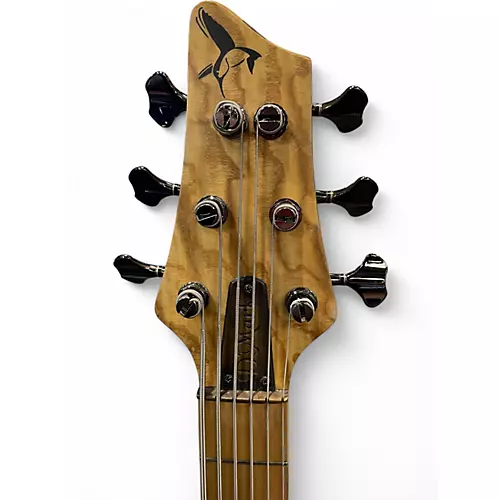 Used D'mark Omega 6  Spalted Exotic Brazillian Electric Bass Guitar Spalted Exotic Brazillian