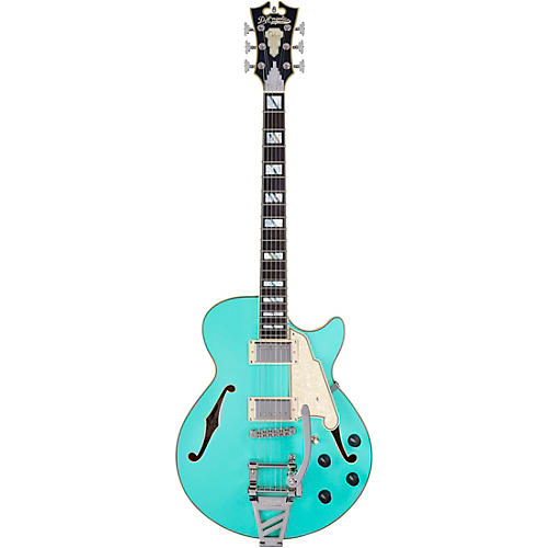 D'Angelico Deluxe SS Semi-Hollow Electric Guitar With D'Angelico Shield Tremolo Matte Surf Green