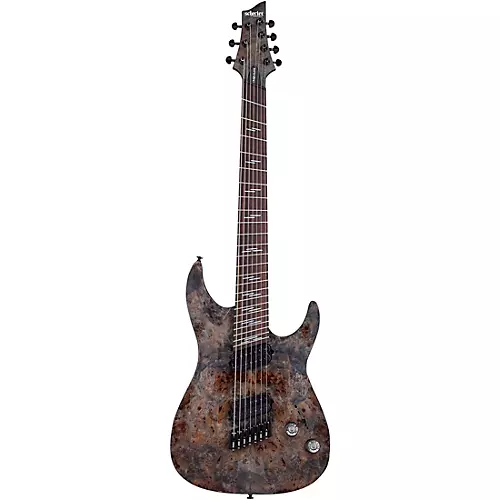 Schecter Guitar Research Omen Elite-7 MS Electric Guitar See-Thru Blue Burst
