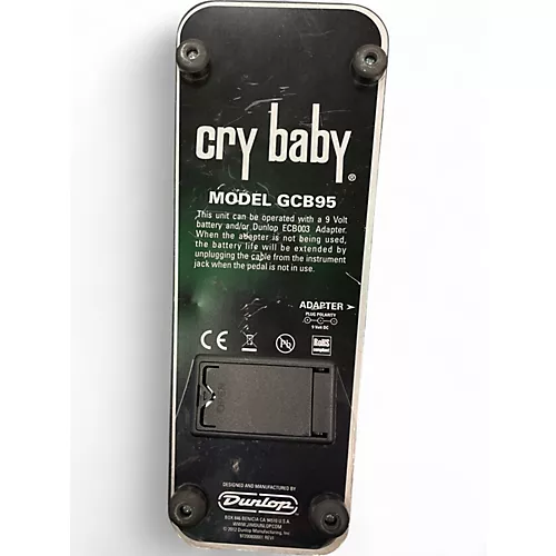 Used Dunlop GCB95 Original Crybaby Wah Effect Pedal