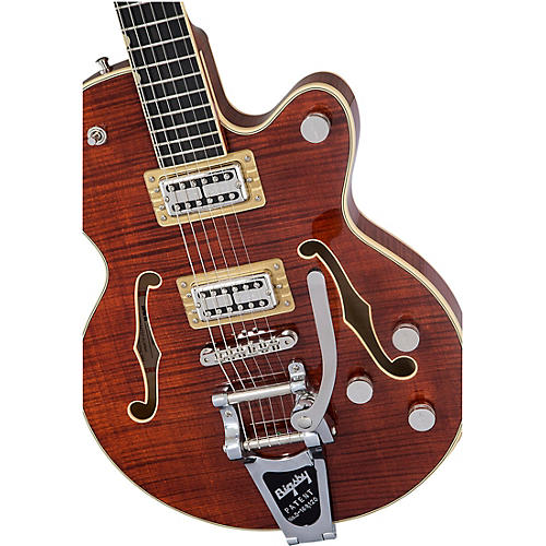 Gretsch Guitars G6659TFM Players Edition Broadkaster Jr. Center Block Bigsby Semi-Hollow Electric Guitar Bourbon Stain