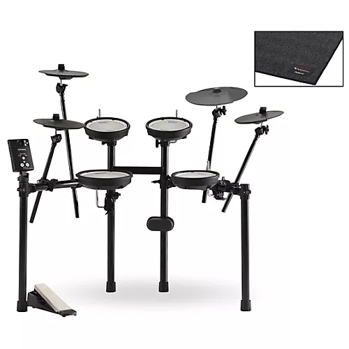 Roland TD-1DMKX V-Drums Electronic Drum Set With Additional Larger Ride Cymbal and TDM-10 Drum Mat