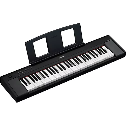 Yamaha Piaggero NP-15 61-Key Portable Keyboard With Power Adapter Black