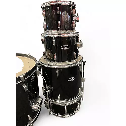 Used Pearl 5 Piece Roadshow 5pc Black Drum Kit Black