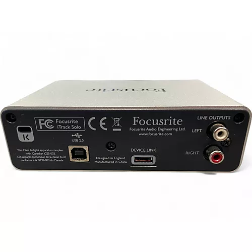 Used Focusrite iTrack Solo Audio Interface
